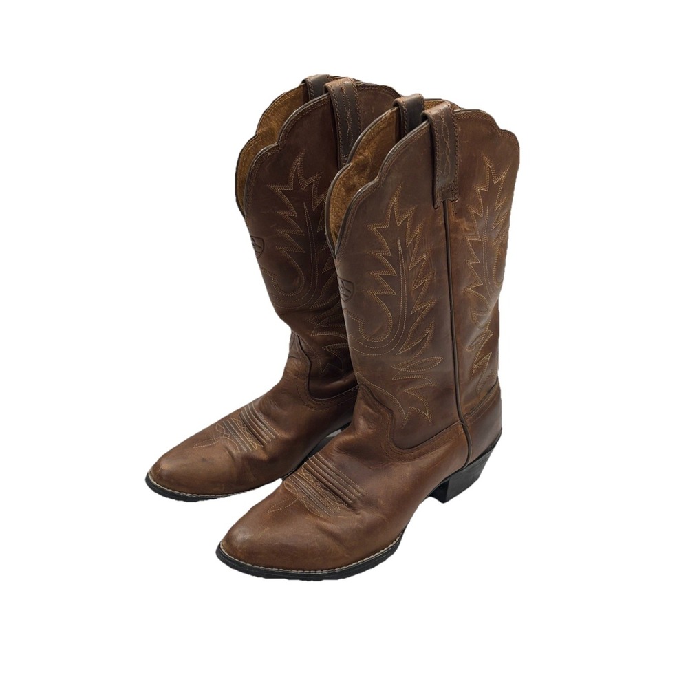 Ariat Heritage Distressed‎ Brown Round Toe Western Boots Cowgirl Women's 6B